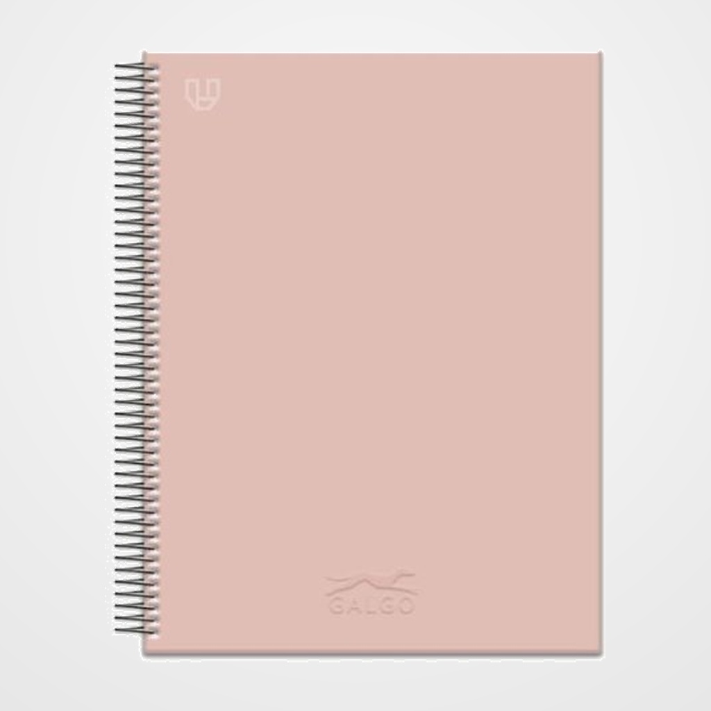 BLOC GALGO micro.tapa EXTRA A5+ 80h CUADRIC.5x5 100g 1 COL. BANDA ROSA