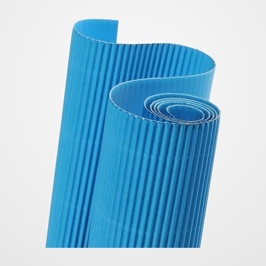 CARTON ONDULADO CANSON 300g ROLLO 0,5x0,7 m AZUL TURQUESA PAQUETE de 10