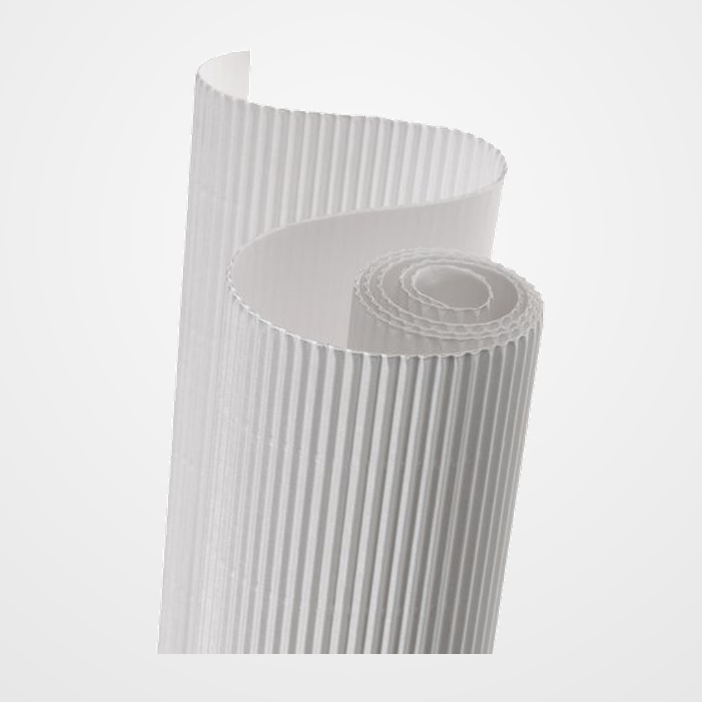 CARTON ONDULADO CANSON 300g ROLLO 0,5x0,7 m BLANCO PAQUETE de 10