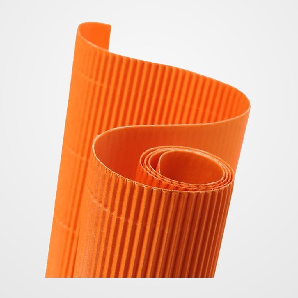 CARTON ONDULADO CANSON 300g ROLLO 0,5x0,7 m NARANJA PAQUETE de 10