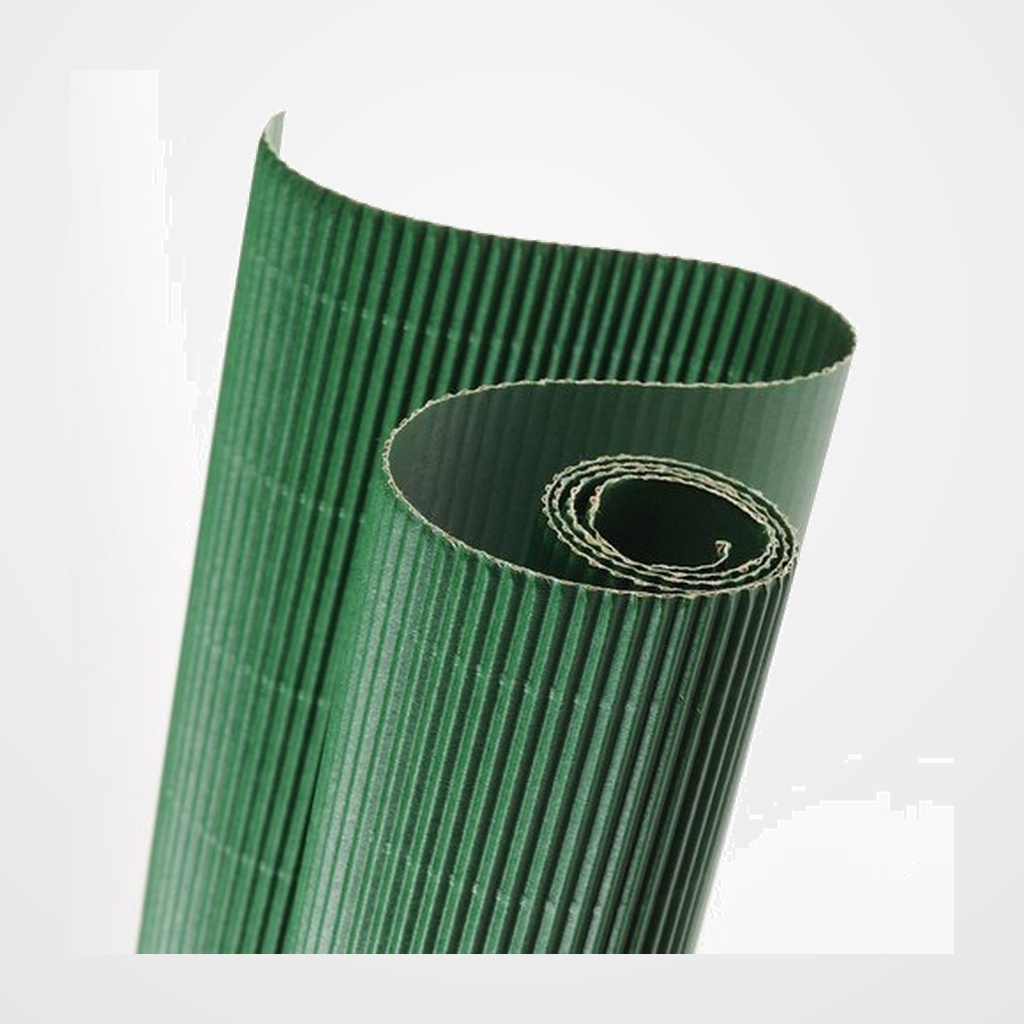 CARTON ONDULADO CANSON 300g ROLLO 0,5x0,7 m VERDE SELVA PAQUETE de 10