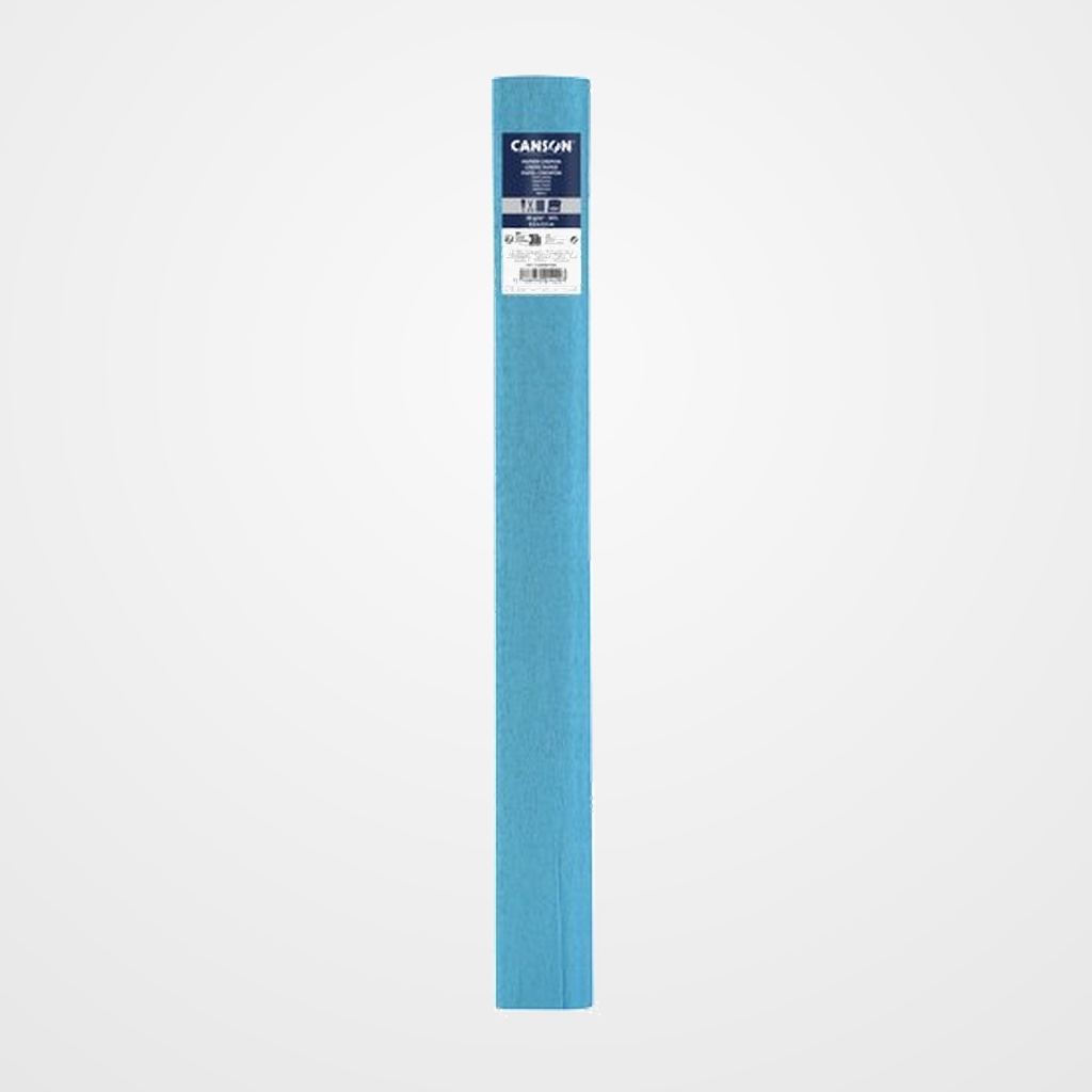 PAPEL CREPE (PINOCHO) CANSON 30g 0,5x2,5 m AZUL TURQUESA
