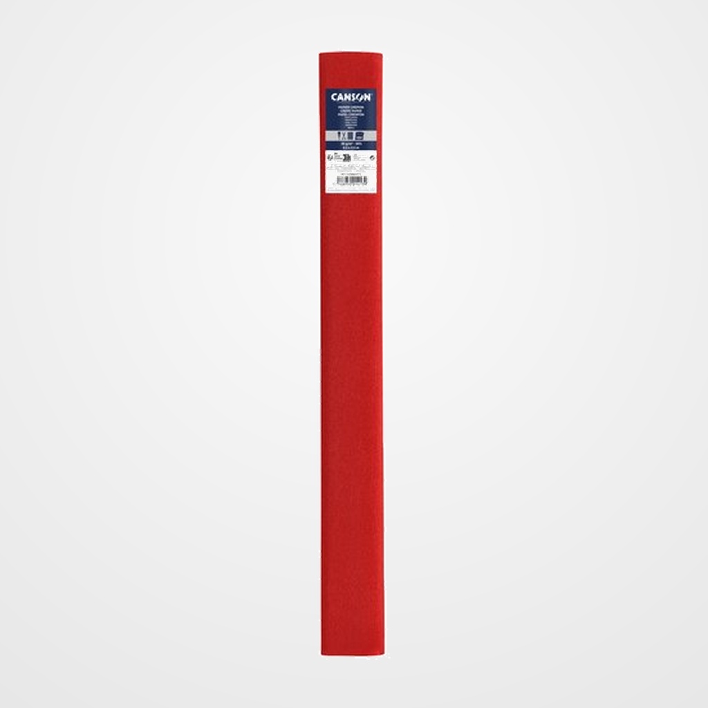 PAPEL CREPE (PINOCHO) CANSON 30g 0,5x2,5 m ROJO VIVO