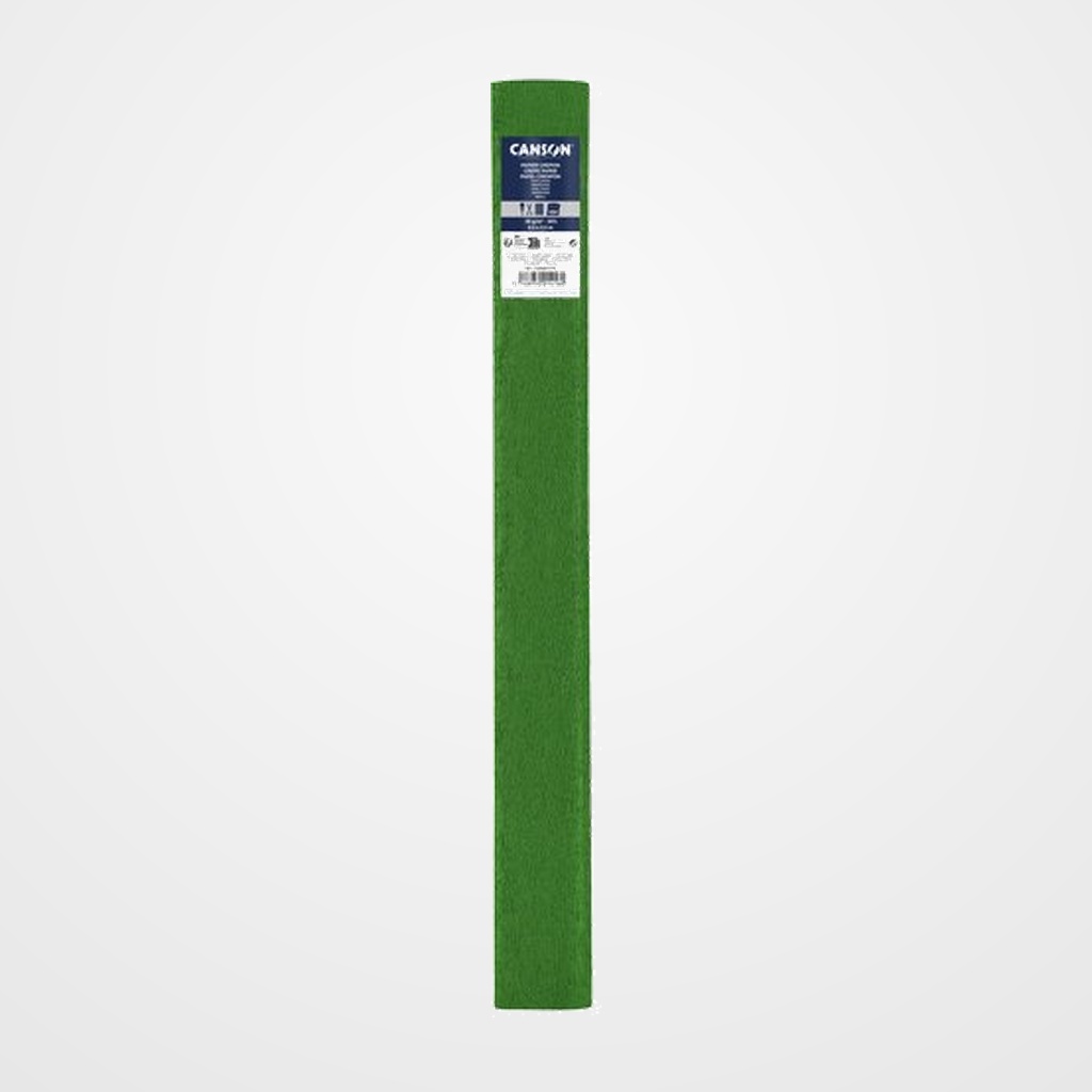 PAPEL CREPE (PINOCHO) CANSON 30g 0,5x2,5 m VERDE BILLAR