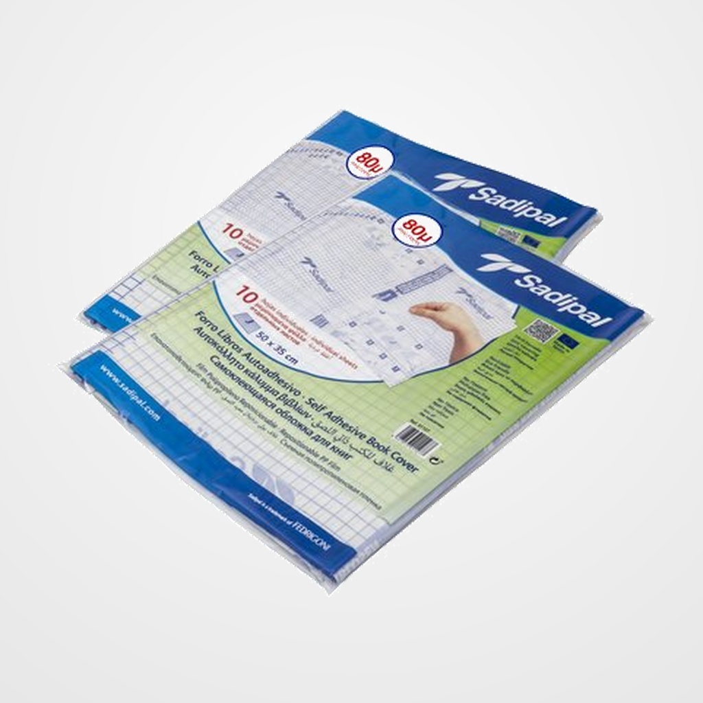 [11801408] FORRO SADIPAL ADHESIVO REMOVIBLE TRANS. 80µ 50x35 cm BLISTER de 10