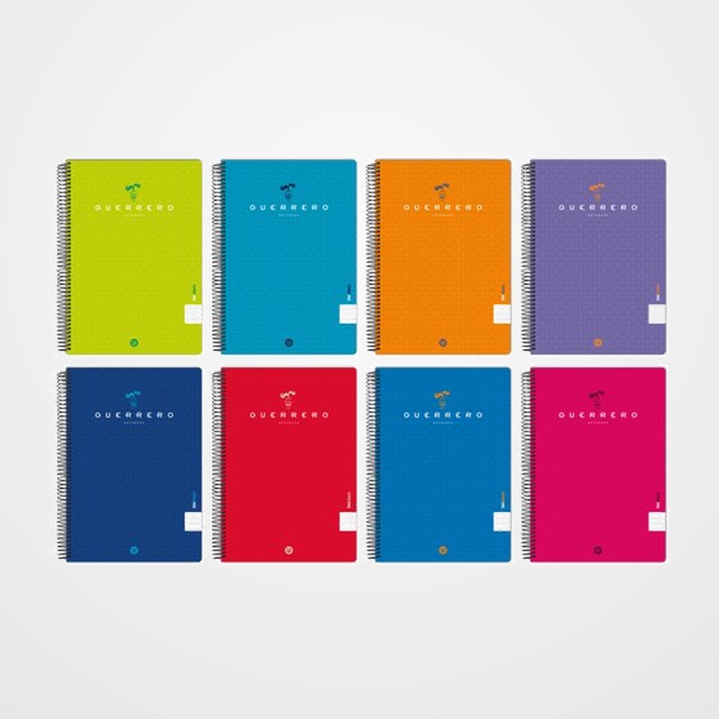 BLOC GUERRERO UNICLASIC tapa PP Fº 80h CUADRIC.4x4 90g COL.SUR.