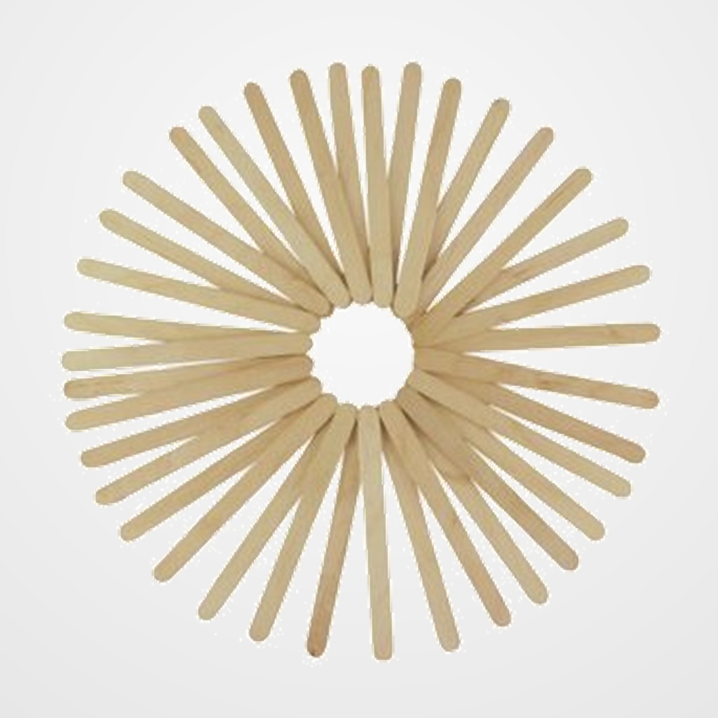 PALILLOS PLANOS FIXO KIDS MADERA NATURAL FINOS 11,4 cm. PACK de 50