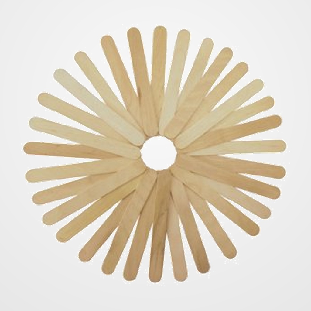 PALILLOS PLANOS FIXO KIDS MADERA NATURAL 15 cm. PACK de 50