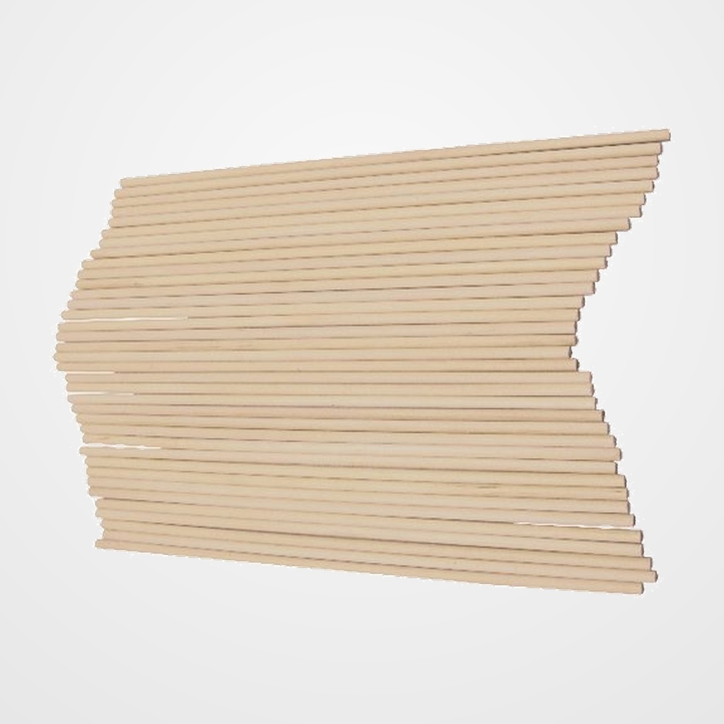 [25208612] PALILLOS REDONDOS FIXO KIDS MADERA NATURAL 20 cm. PACK de 36
