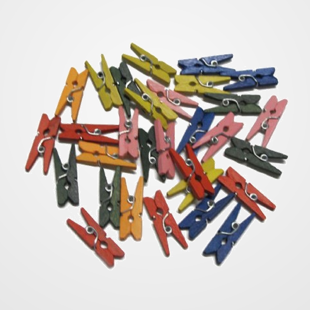 PINZAS SMART MADERA COLORES PACK de 30