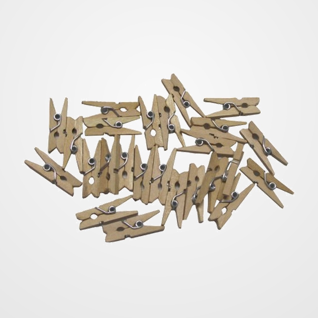 PINZAS SMART MADERA NATURAL PACK de 30