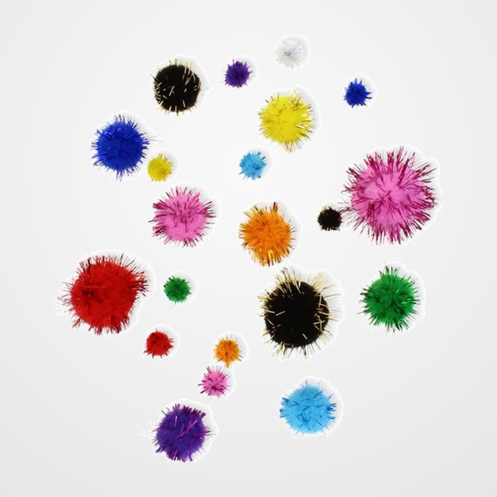 POM POM SMART COLORES BRILLANTES SURTIDOS PACK de 100