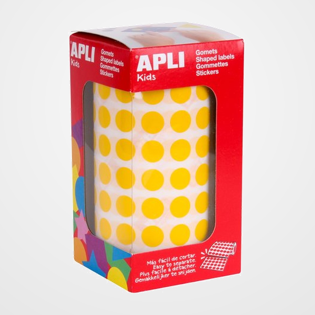 GOMETS APLI  ROLLO 59h CIRCULO Ø 10,5 mm AMARILLO 5.192 uds. (04851)