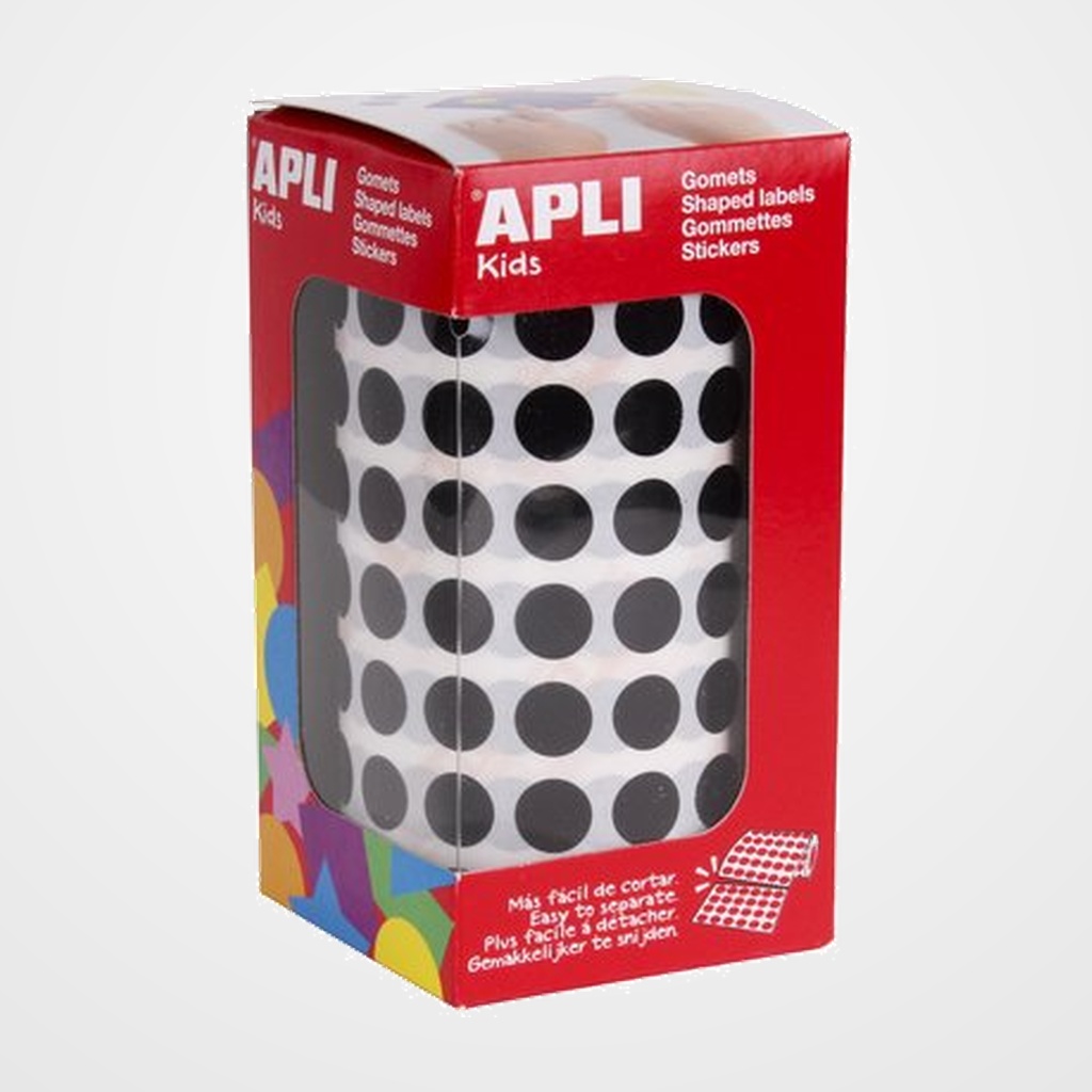 GOMETS APLI  ROLLO 59h CIRCULO Ø 10,5 mm NEGRO 5.192 uds. (11482)
