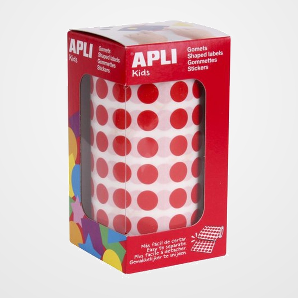 GOMETS APLI  ROLLO 59h CIRCULO Ø 10,5 mm ROJO 5.192 uds. (04853)