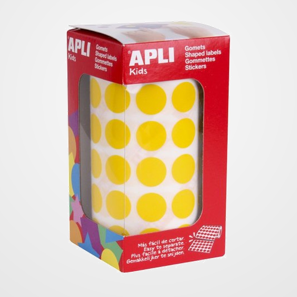 GOMETS APLI  ROLLO 59h CIRCULO Ø 15 mm AMARILLO 2.832 uds. (04855)