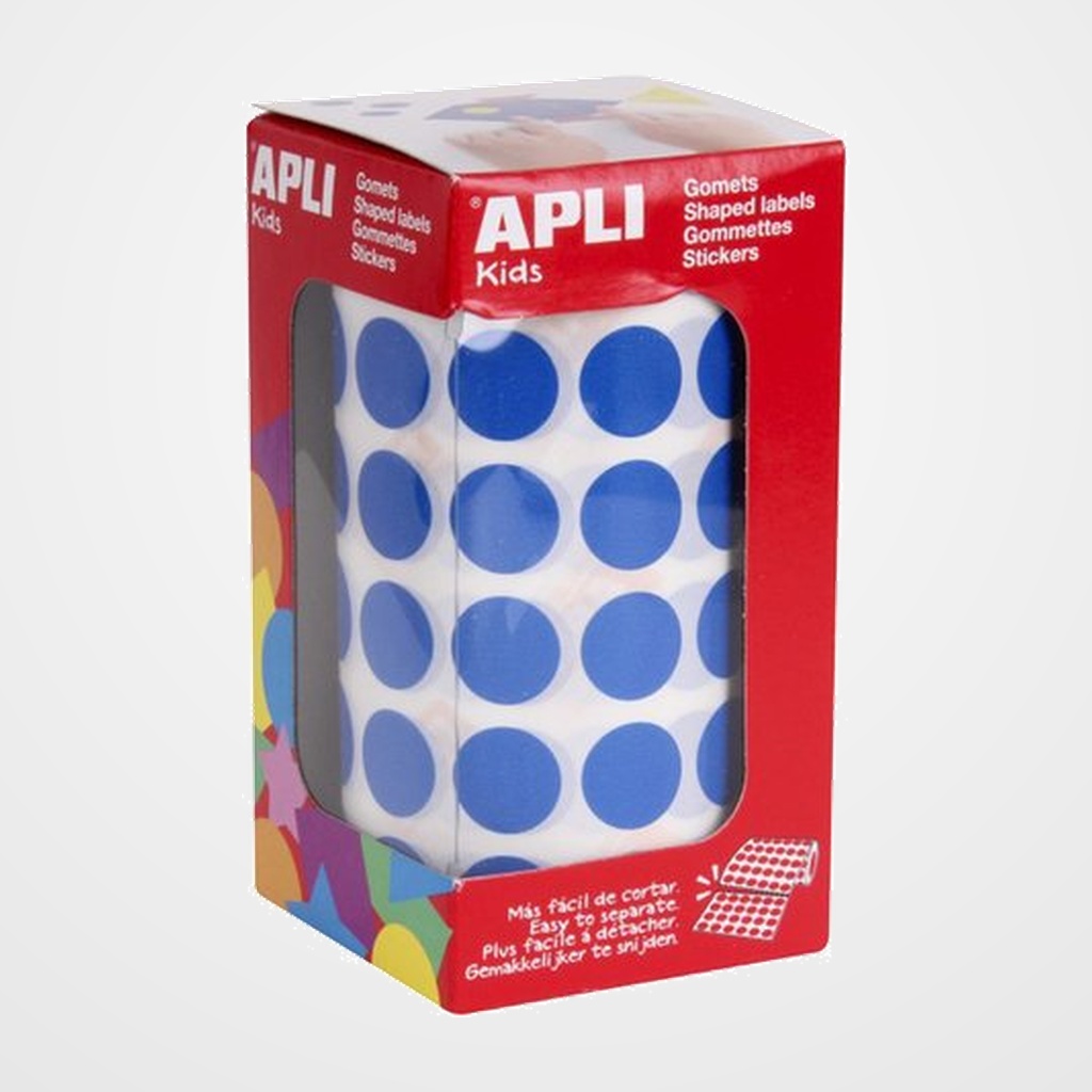 GOMETS APLI  ROLLO 59h CIRCULO Ø 15 mm AZUL 2.832 uds. (04856)