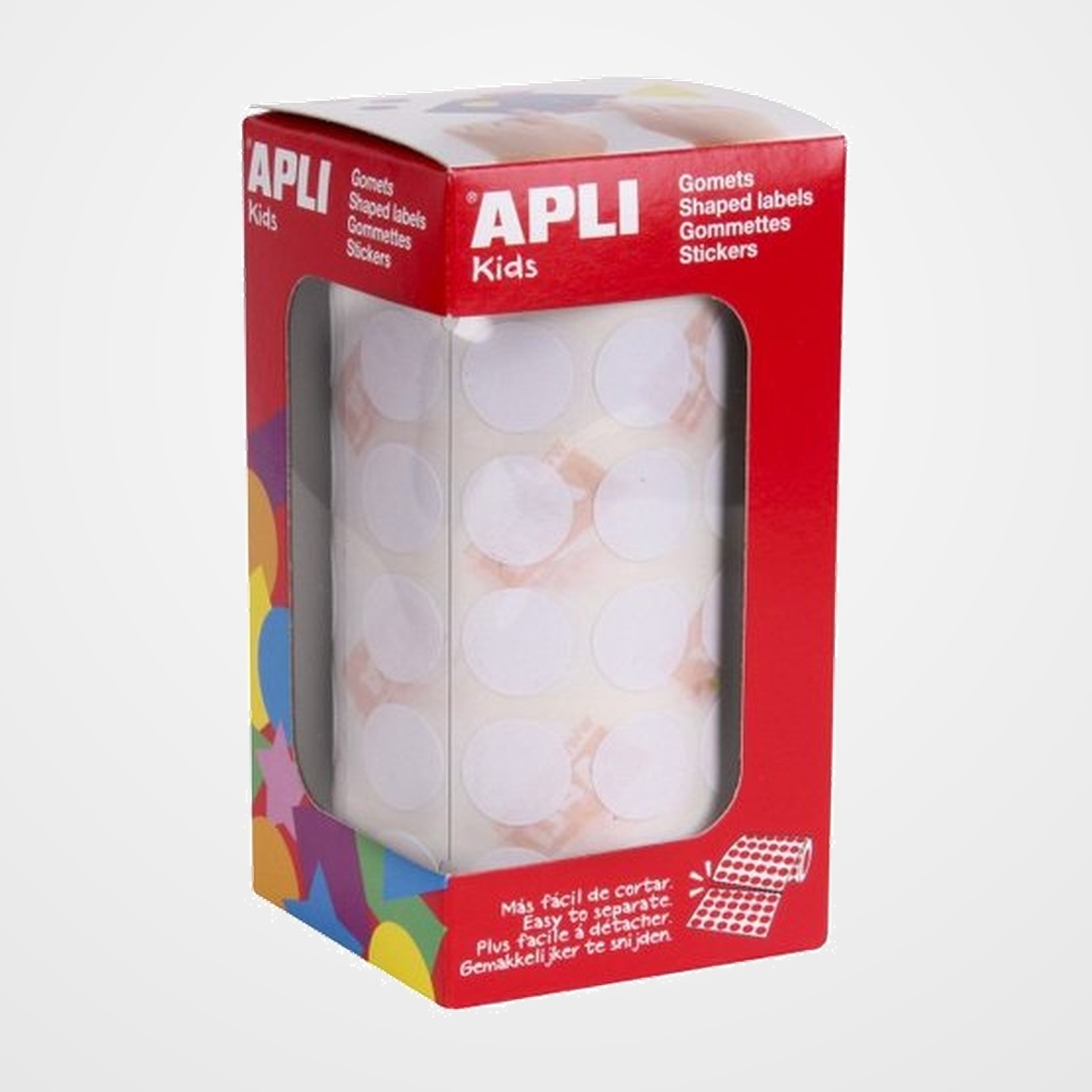 GOMETS APLI  ROLLO 59h CIRCULO Ø 15 mm BLANCO 2.832 uds. (11904)