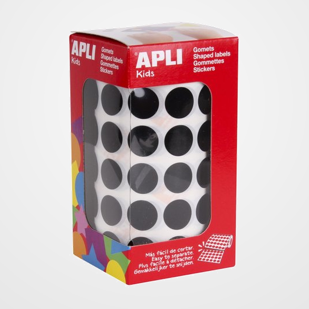 GOMETS APLI  ROLLO 59h CIRCULO Ø 15 mm NEGRO 2.832 uds. (11487)