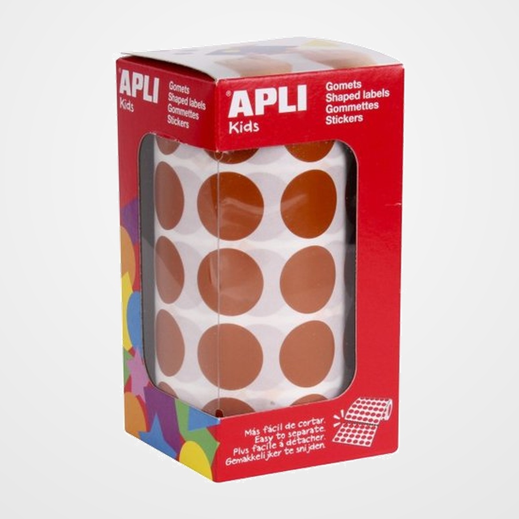 GOMETS APLI  ROLLO 59h CIRCULO Ø 20 mm MARRON 1.770 uds. (11491)