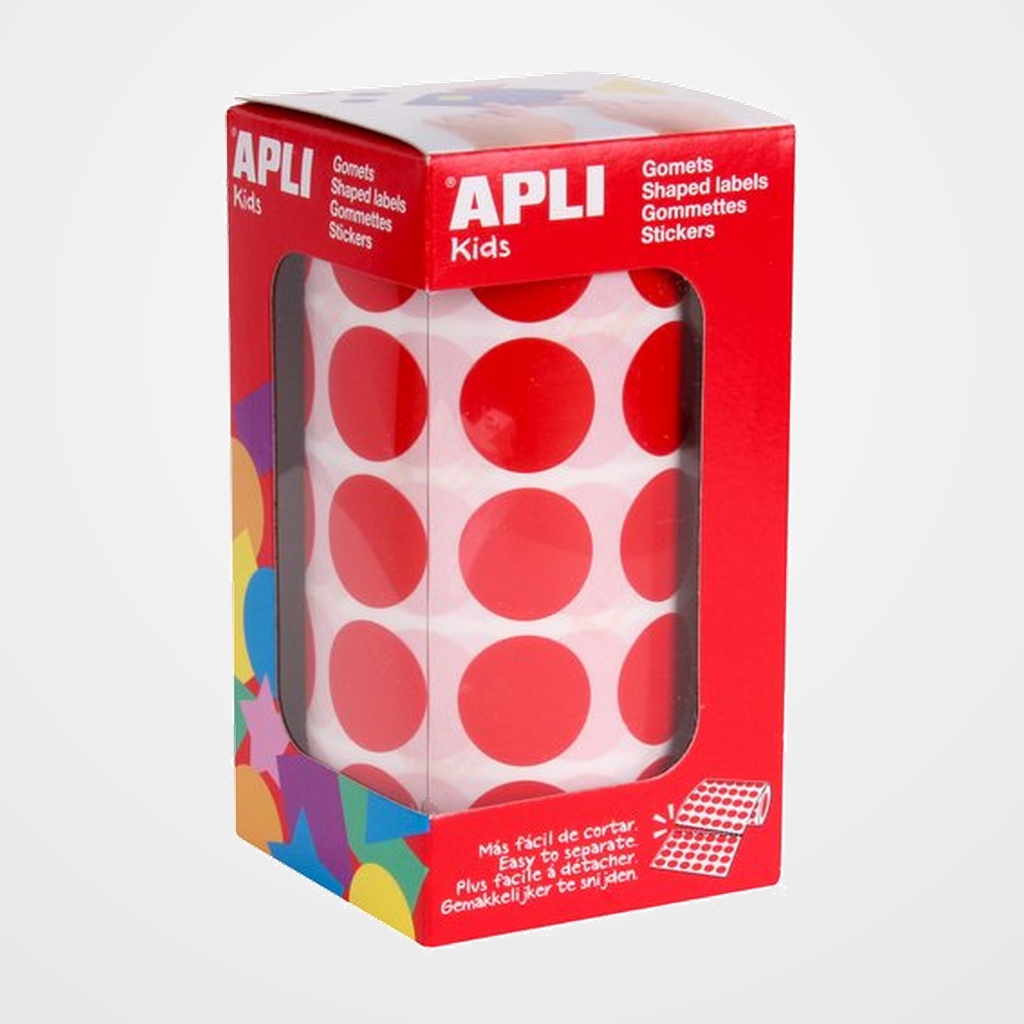 GOMETS APLI  ROLLO 59h CIRCULO Ø 20 mm ROJO 1.770 uds. (04861)