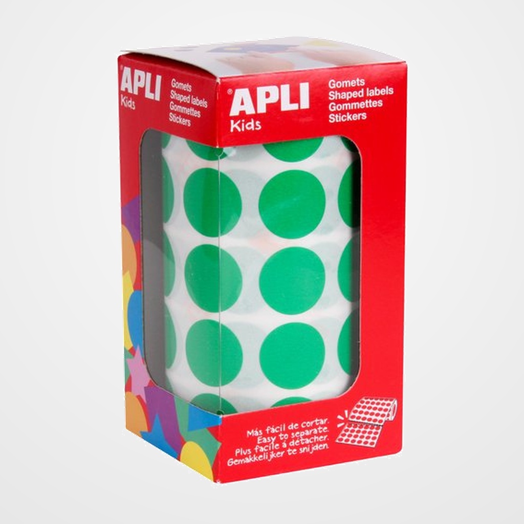 GOMETS APLI  ROLLO 59h CIRCULO Ø 20 mm VERDE 1.770 uds. (04862)