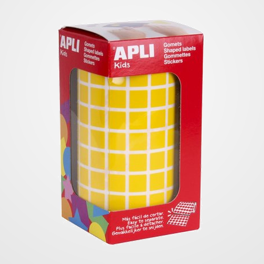 GOMETS APLI  ROLLO 59h CUADRADO 10 mm AMARILLO 6.372 uds. (04871)