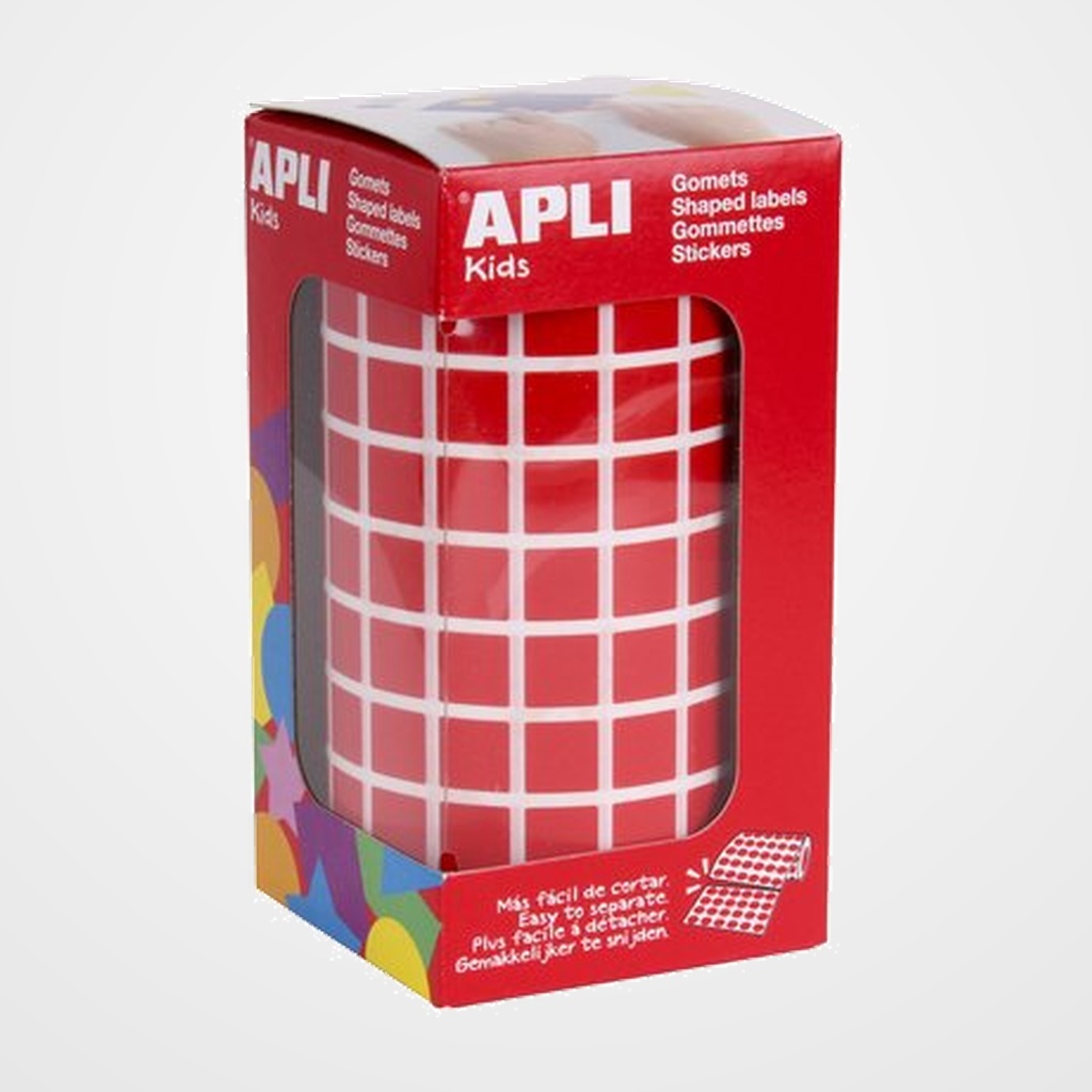 GOMETS APLI  ROLLO 59h CUADRADO 10 mm ROJO 6.372 uds. (04873)