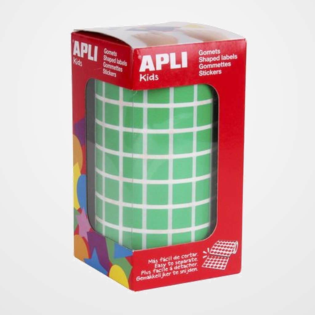 GOMETS APLI  ROLLO 59h CUADRADO 10 mm VERDE 6.372 uds. (04874)