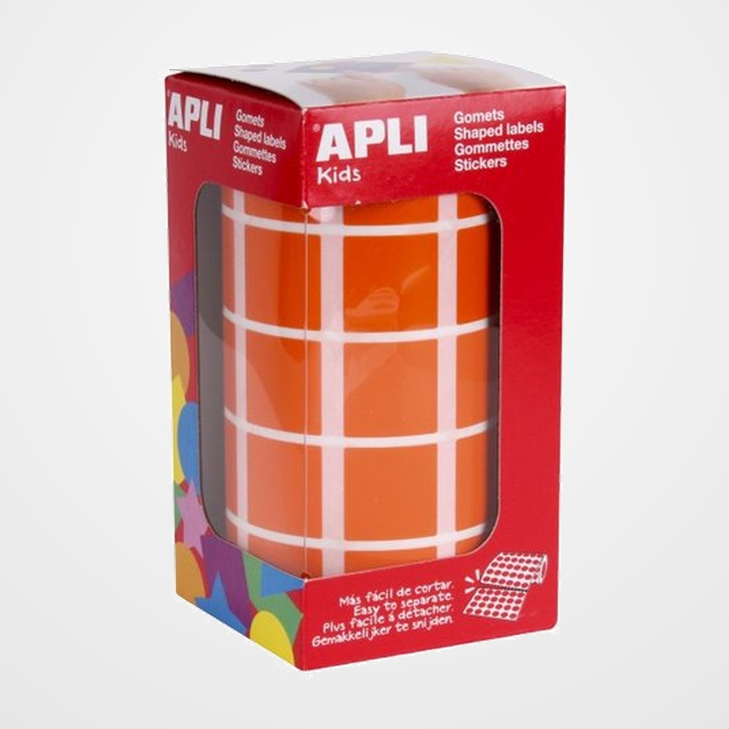 GOMETS APLI  ROLLO 59h CUADRADO 20 mm NARANJA 1.770 uds. (11498)