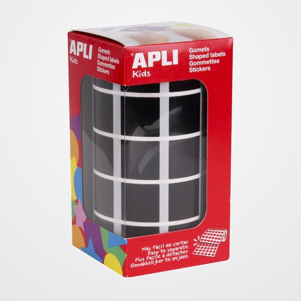 GOMETS APLI  ROLLO 59h CUADRADO 20 mm NEGRO 1.770 uds. (11502)