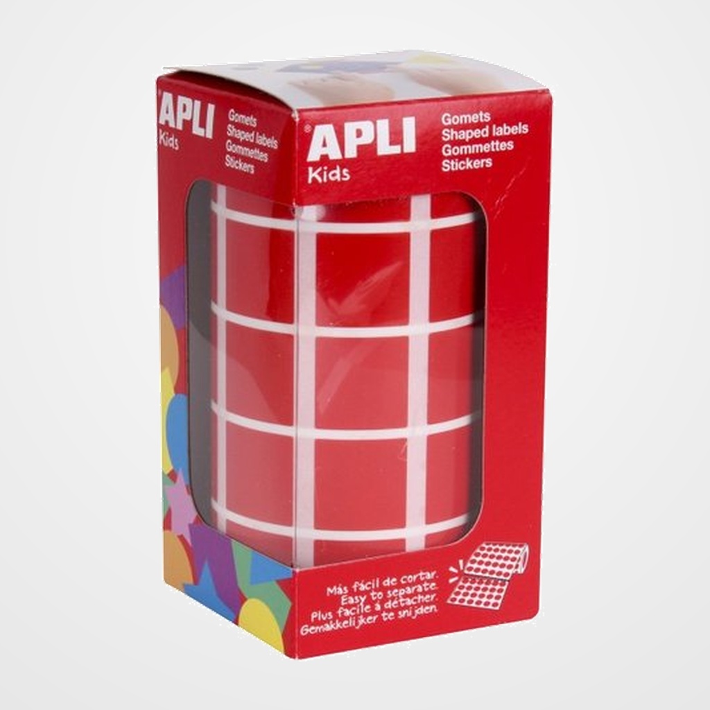 GOMETS APLI  ROLLO 59h CUADRADO 20 mm ROJO 1.770 uds. (04877)