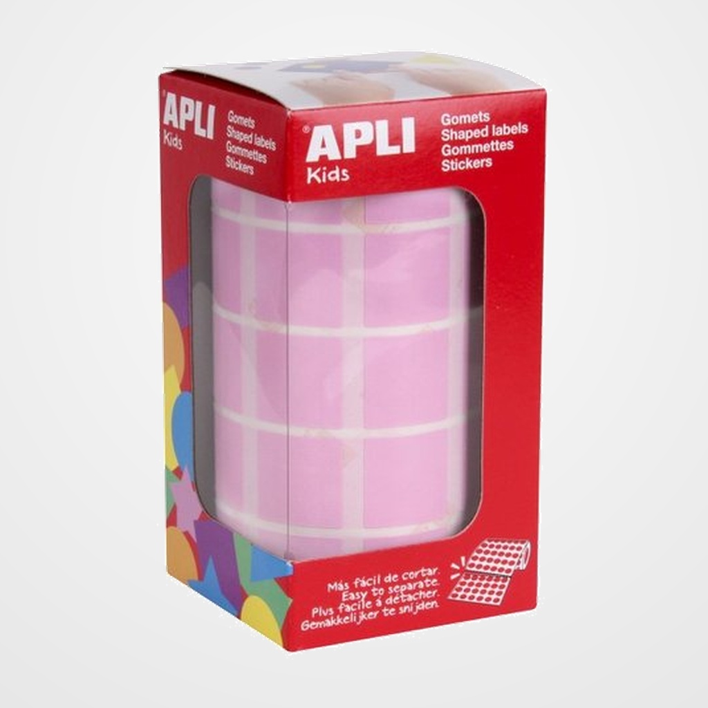 GOMETS APLI  ROLLO 59h CUADRADO 20 mm ROSA 1.770 uds. (11499)