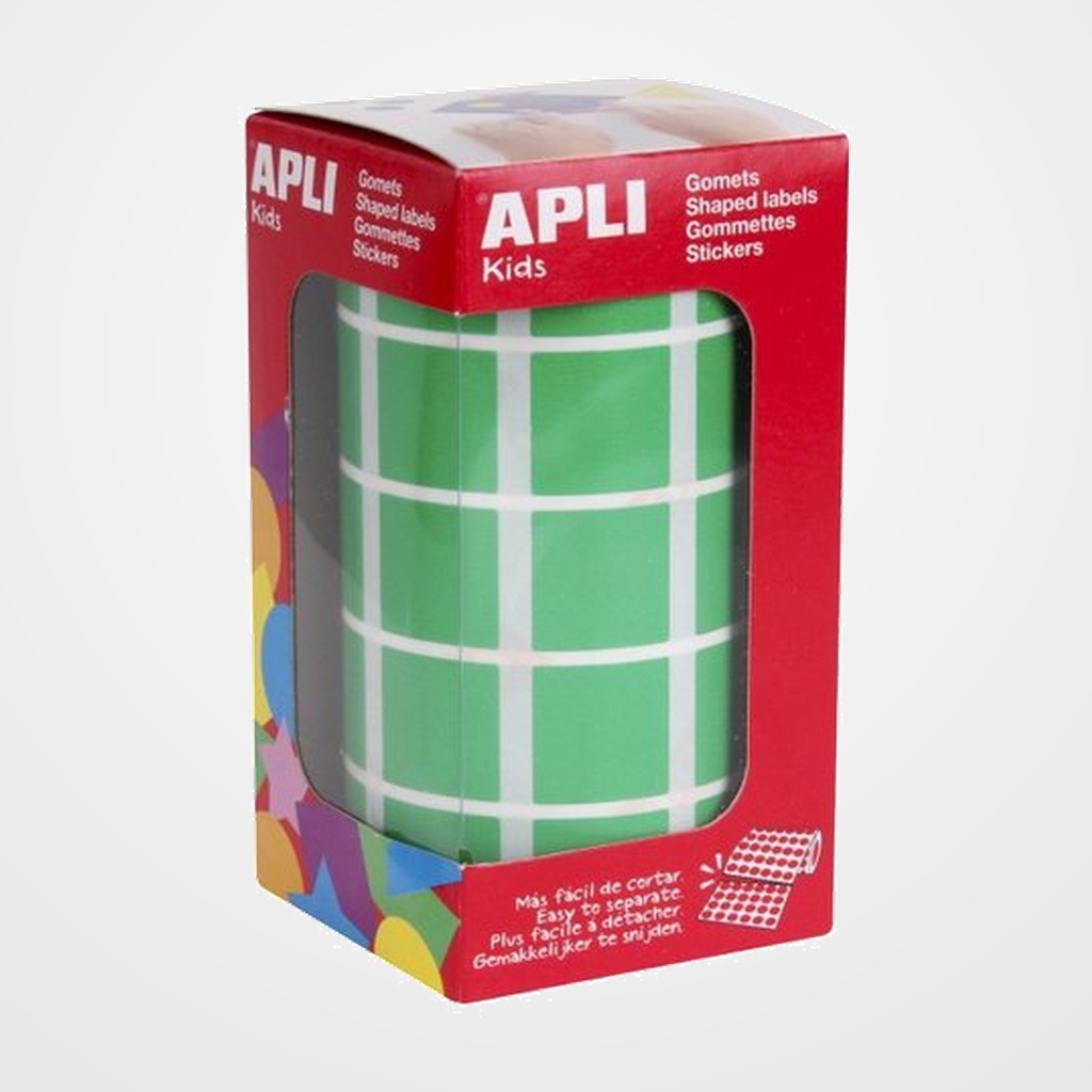GOMETS APLI  ROLLO 59h CUADRADO 20 mm VERDE 1.770 uds. (04878)