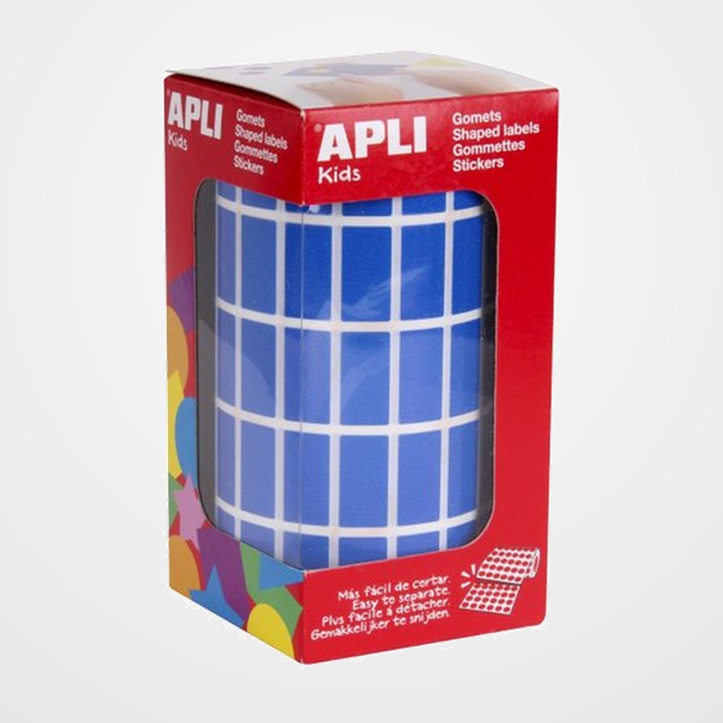 GOMETS APLI  ROLLO 59h RECTANGULO 20x10 mm AZUL 3.540 uds. (04884)