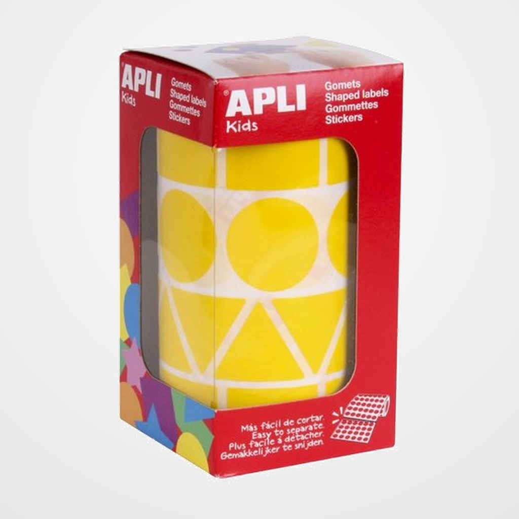 GOMETS APLI  ROLLO 59h XL FIGURAS GEOM. (CL.,TR.,CD.,RG.) 27 mm AMARILLO 1.357 uds. (11160)