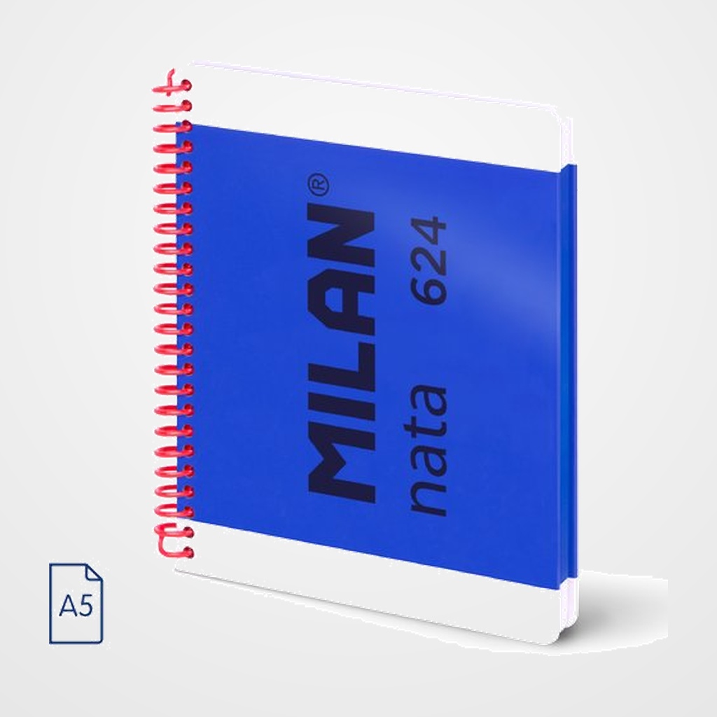 BLOC MILAN NATA 624 since 1918 tapa EXTRA A5 80h CUADRIC.5x5 95g AZUL