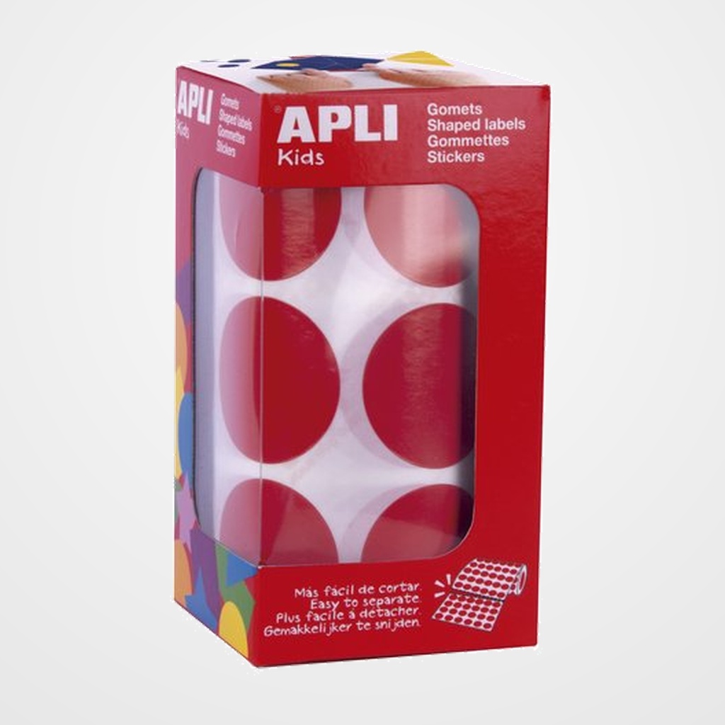 GOMETS APLI ROLLO REDONDO Ø 33 mm ROJO 708 uds.(17863)