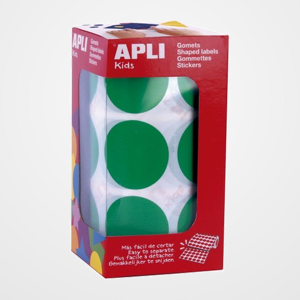 GOMETS APLI ROLLO REDONDO Ø 33 mm VERDE 708 uds. (17862)