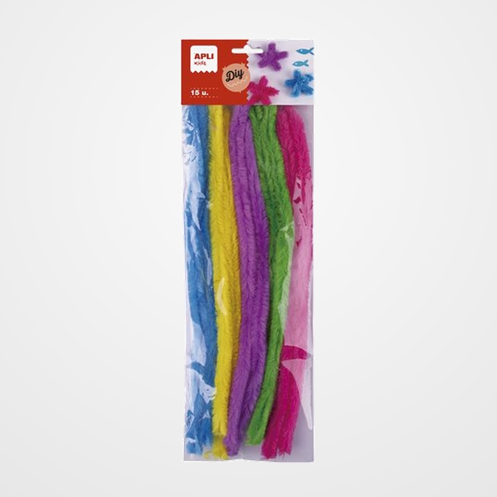LIMPIA PIPAS VARILLA APLI COLOSAL SURTIDOS 30 cm. BOLSA de 15