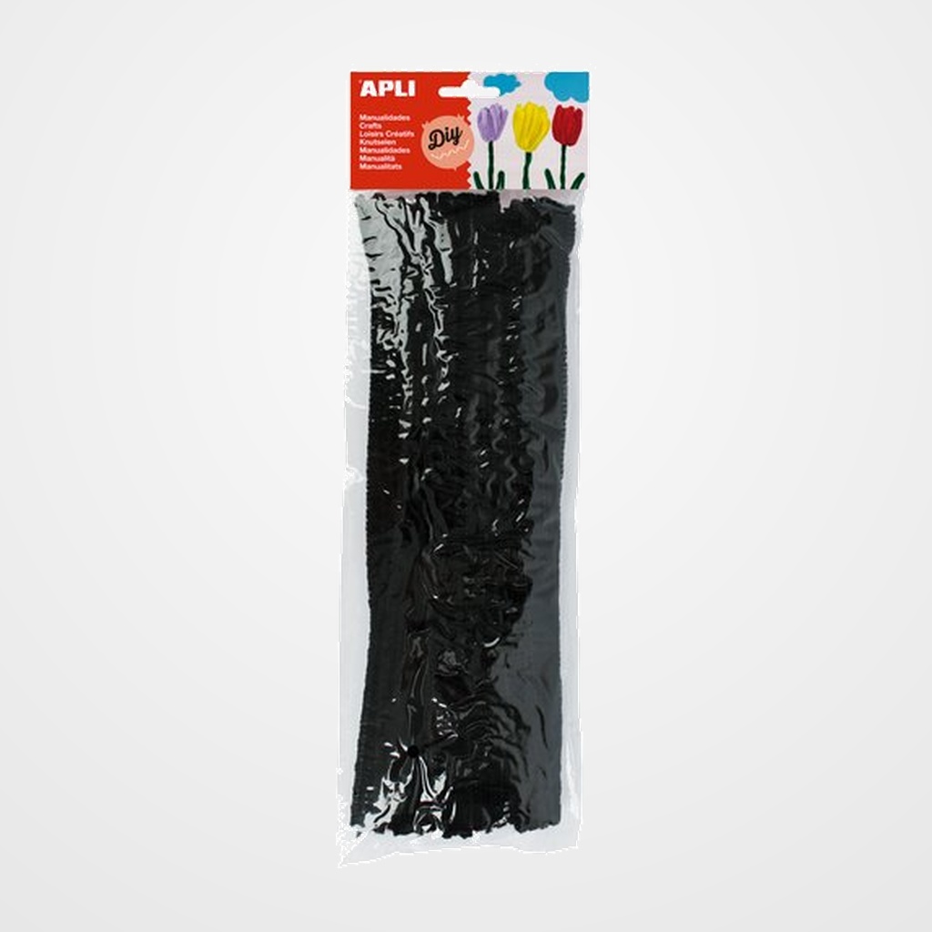 LIMPIA PIPAS VARILLA APLI NEGRO 30 cm. BOLSA de 50