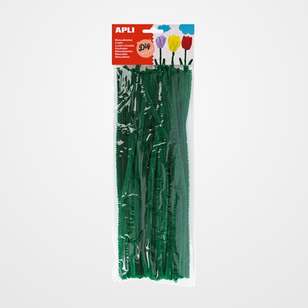 LIMPIA PIPAS VARILLA APLI VERDE 30 cm. BOLSA de 50