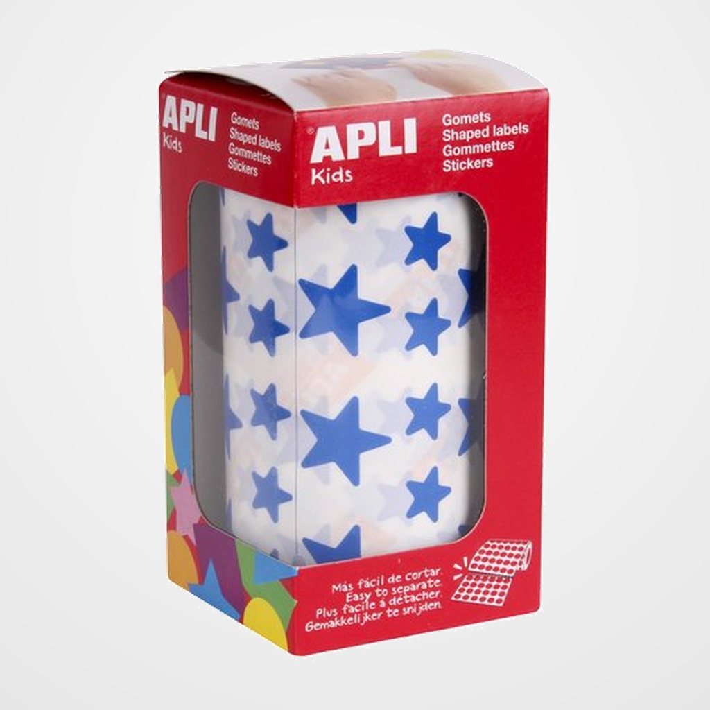 GOMETS APLI  ROLLO 59h ESTRELLA 5 puntas surt.(GDE.y PEQ.) AZUL 2.360 uds. (04888)