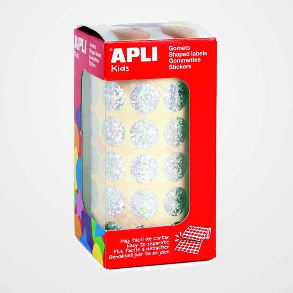 GOMETS APLI METALIZADOS ROLLO 59h CIRCULO Ø 20 mm HOLOGRAFICO 1.770 uds. (11634)