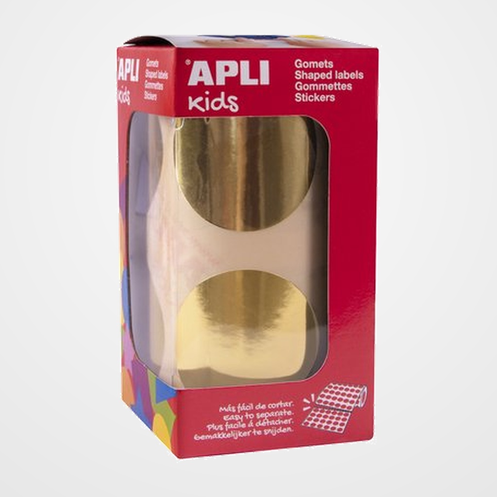 GOMETS APLI METALIZADOS ROLLO 59h CIRCULO Ø 45 mm 354 uds. (18483) ORO