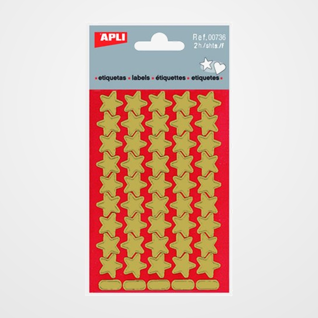 GOMETS APLI BOLSA 2h ESTRELLA 5 puntas ORO (00736)