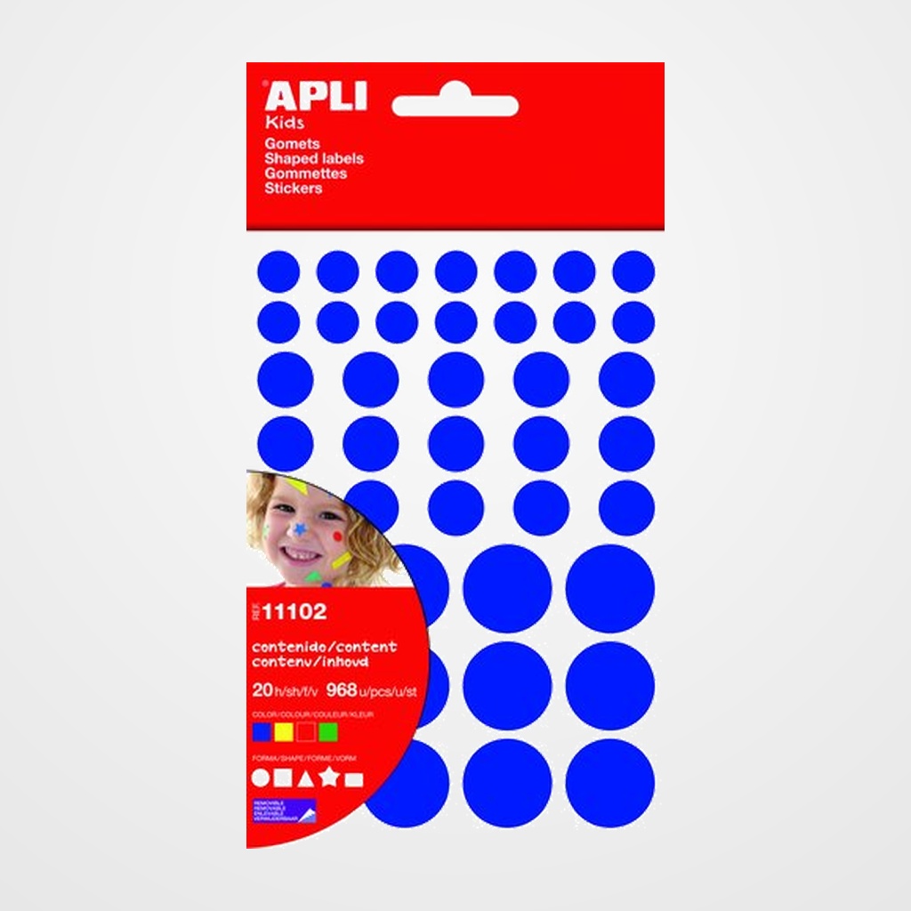 GOMETS APLI  BOLSA 20h REMOVIBLES FIGURAS VARIAS 4 col.surt.(AM-AZ-RJ-VD) 968 uds. (11102)