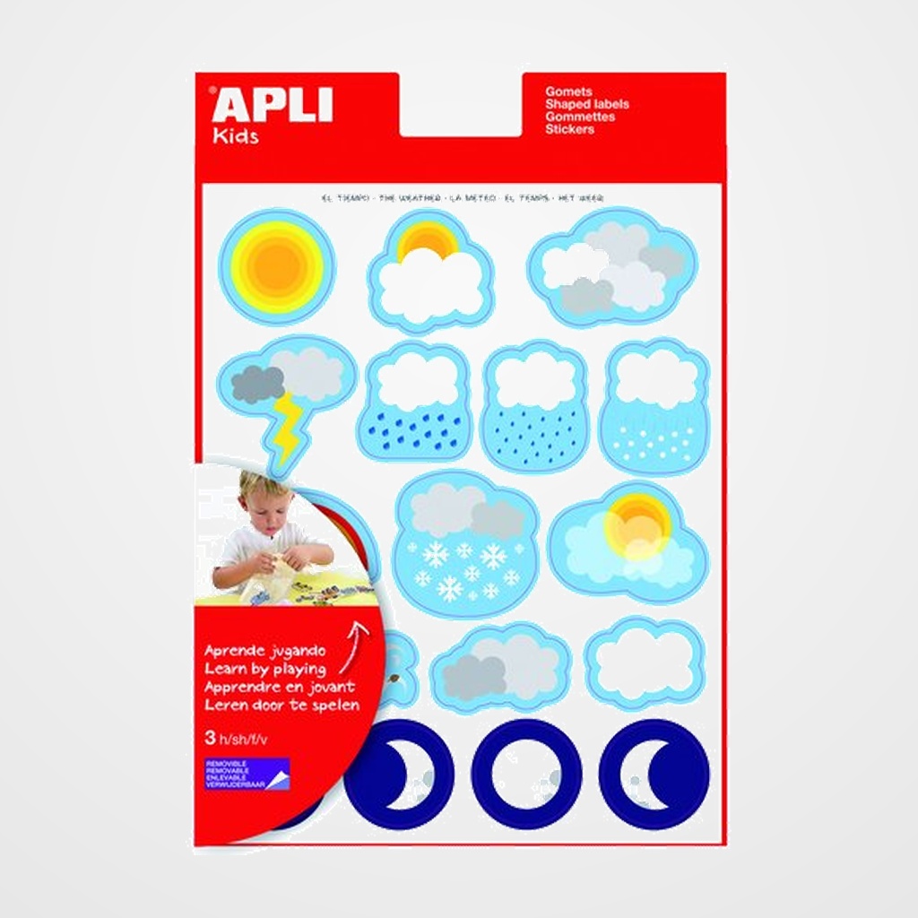 GOMETS APLI  TEMATICOS BOLSA 3h EL TIEMPO REMOVIBLE 51 uds. (12946)