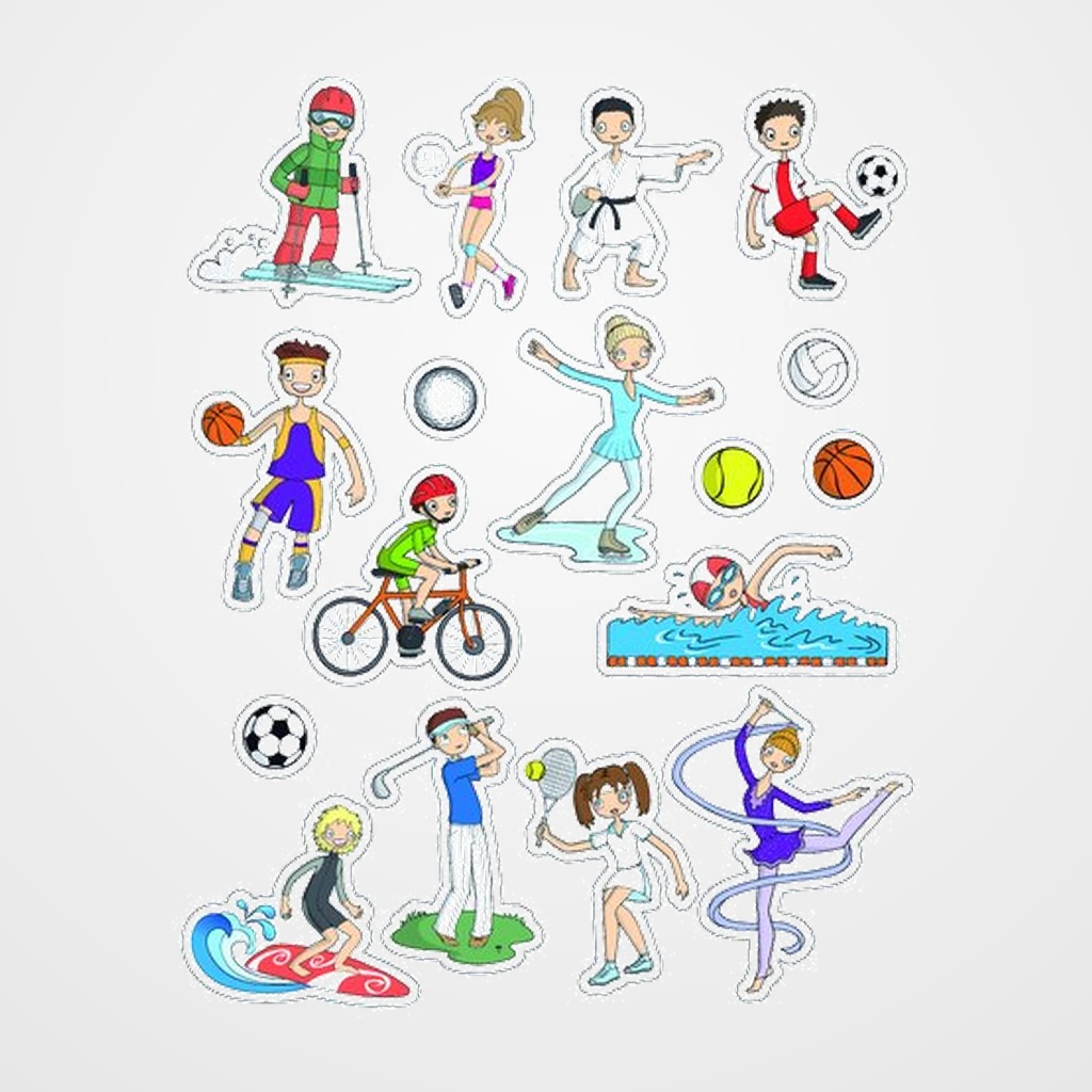 GOMETS APLI TEMATICOS BOLSA  3h REMOVIBLES DEPORTES 51 uds. (11441)