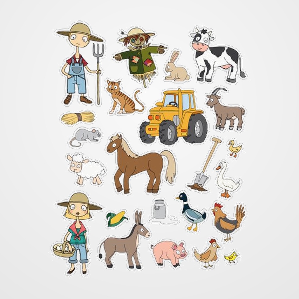 GOMETS APLI TEMATICOS BOLSA  3h REMOVIBLES LA GRANJA 69 uds. (11431)